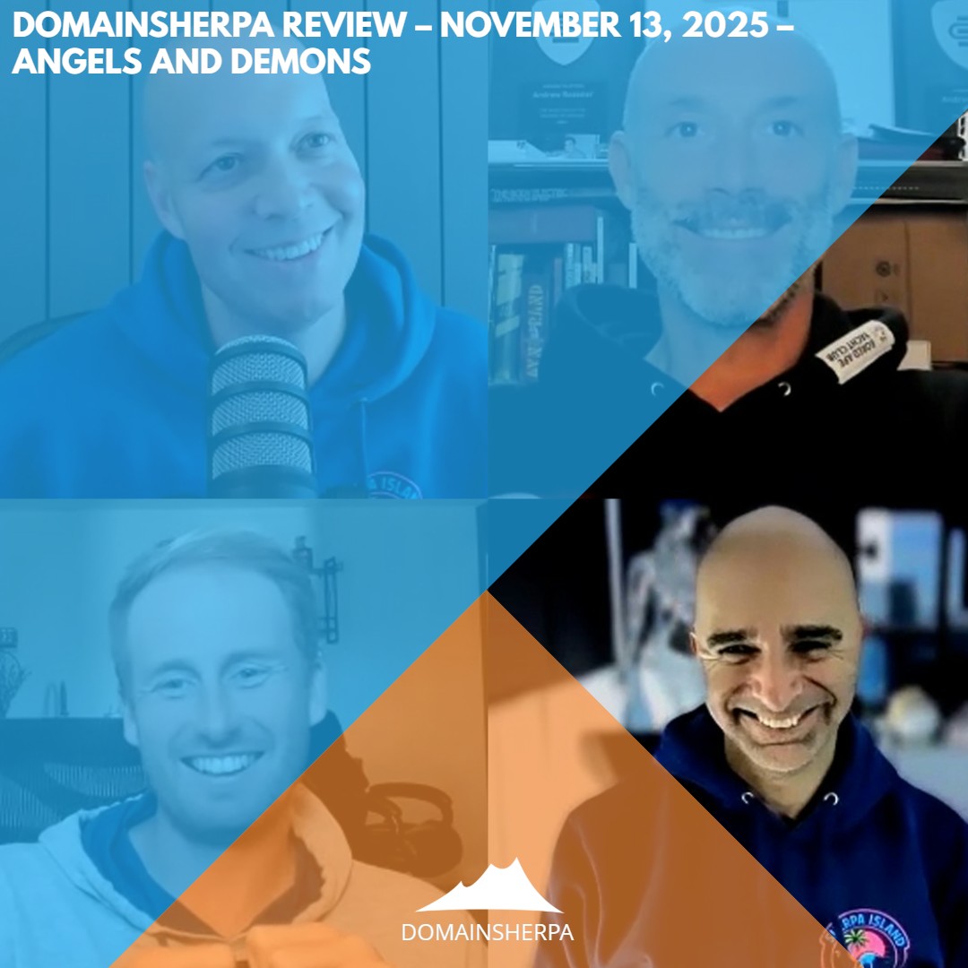 DomainSherpa Review – November 13, 2025 – Angels and Demons DomainSherpa Review – November 13, 2025 – Angels and Demons