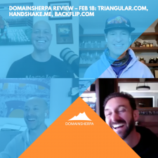 DomainSherpa Review – Feb 18: Triangular.com, Handshake.me, Backflip.com